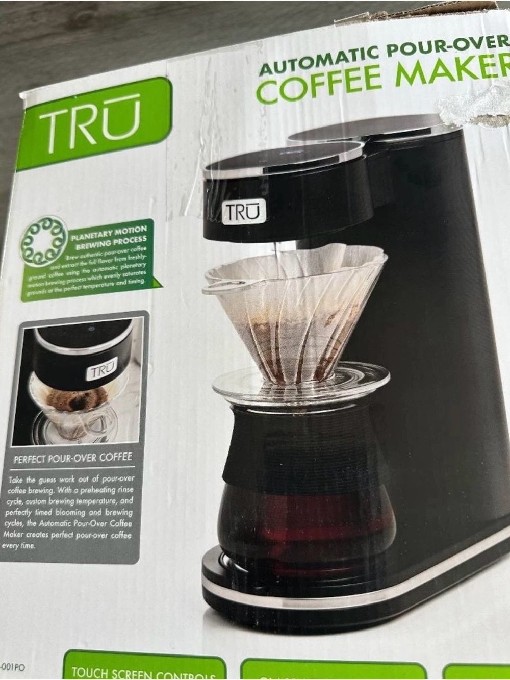 Black Automatic Pour-Over Coffee Maker